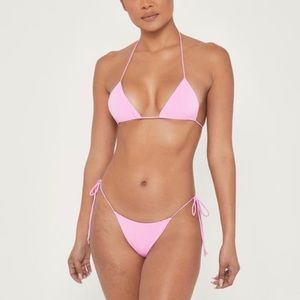MESHKI pink bikini set